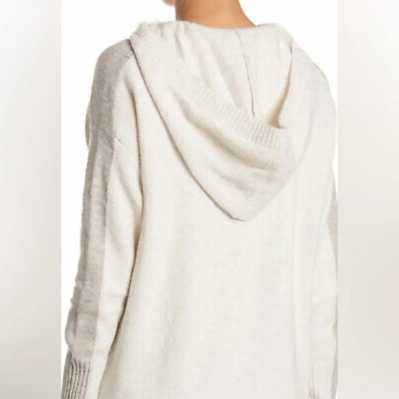 NWT Stitchdrop Womens Racing Stripe Hoodie Sweater XL Venti Latte - Picture 2 of 9